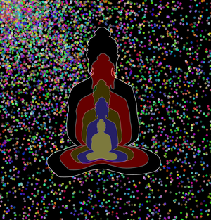 forking budha into 5 -overlapping Buddha