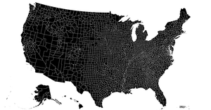 Simple US County Map