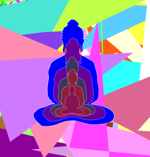 Fork of Fork of Fork of Fork of Buddha in colors -overlapping Buddha