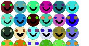 Smiley Face Part V and VI with ramdom color
