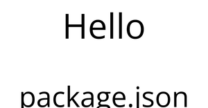 Fork of Hello Package.json