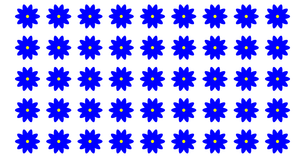 Flower pattern with D3 symbols