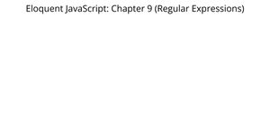 Eloquent JS: Chapter 9