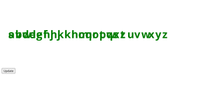 General Update Pattern - reusable: alphabet example