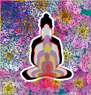 Fork of Fork of Fork of Fork of Fork of Buddha in colors -overlapping Buddha