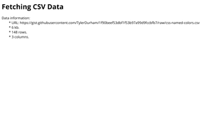 Loading and Parsing CSV Data