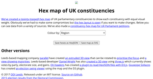 Hex map of UK constituencies