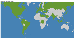 Unique countries map