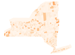 Fork of New York Census Tracts Demographics: Black, Sqrt scale