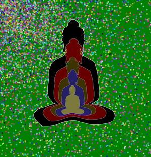 Fork of Fork of Fork of Fork of Buddha in colors -overlapping Buddha