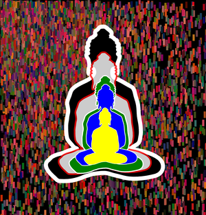 Fork of Fork of Fork Buddha in colors -overlapping Buddha