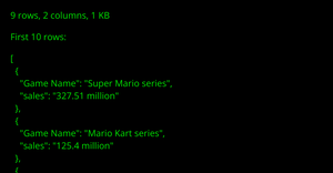 Data Table Summary