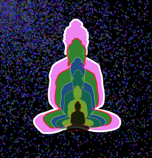 Fork of Fork of Fork of Fork of Fork of Fork of Buddha in colors -overlapping Buddha