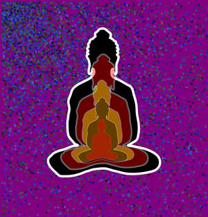 Fork of Fork of Fork of Fork of Fork of Buddha in colors -overlapping Buddha
