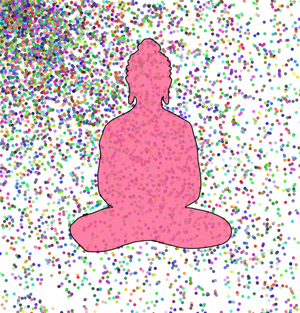 Buddha in colors -white background Buddha