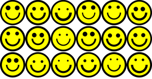 Finished smiley faces