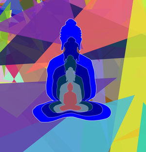 Fork of Fork of Fork of Fork of Buddha in colors -overlapping Buddha