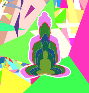 Fork of Fork of Fork of Fork of Fork of Buddha in colors -overlapping Buddha