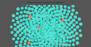 Circular packing chart of USA executions 2010-2022