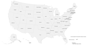Labeled US Map