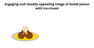Engaging and visually appealing image of Gulab Jamun with Ice-cream