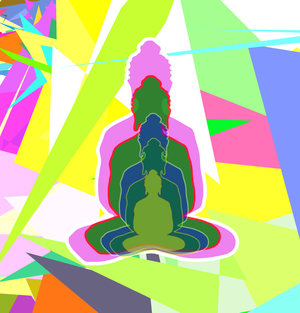 Fork of Fork of Fork of Fork of Fork of Buddha in colors -overlapping Buddha