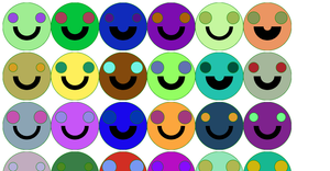 Smiley Face Part V and VI with ramdom color