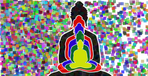 Fork of Fork of Fork of Buddha image in random circles - 2