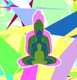Fork of Fork of Fork of Fork of Fork of Buddha in colors -overlapping Buddha