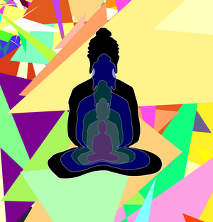 Fork of Fork of Fork of Fork of Buddha in colors -overlapping Buddha