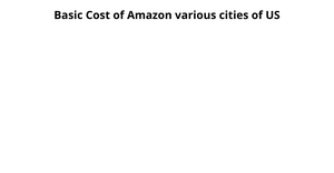 Basic Cost of Amazon various cities of US