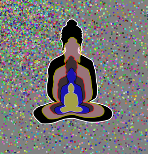 Fork of Fork of Fork of Fork of Buddha in colors -overlapping Buddha