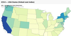 Fork of ICE-8 — USA States Map (Cost Index)