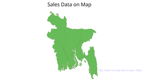 Bangladesh map interaction with Sales Data