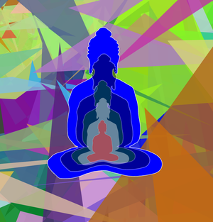 Fork of Fork of Fork of Fork of Fork of Buddha in colors -overlapping Buddha