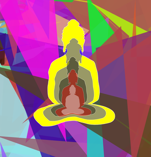 Fork of Fork of Fork of Fork of Fork of Buddha in colors -overlapping Buddha