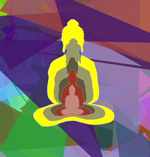 Fork of Fork of Fork of Fork of Fork of Buddha in colors -overlapping Buddha