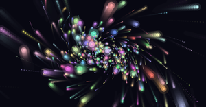 Blurry Spinning Rainbow Starfield