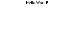 Fork of HELLO WORLD