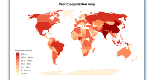 Choropleth World population map