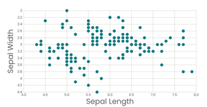 Stylized Iris Scatter Plot