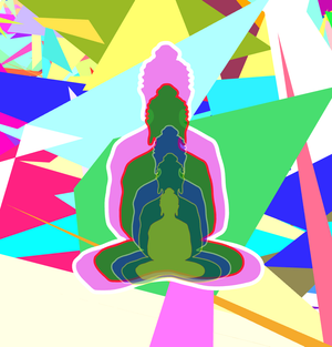 Fork of Fork of Fork of Fork of Fork of Fork of Buddha in colors -overlapping Buddha
