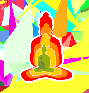 Fork of Fork of Fork of Fork of Fork of Buddha in colors -overlapping Buddha
