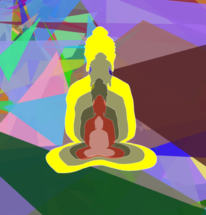 Fork of Fork of Fork of Fork of Fork of Buddha in colors -overlapping Buddha