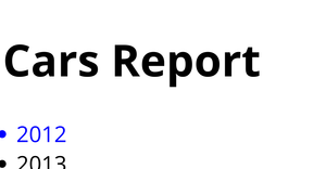 HTML Cars Report