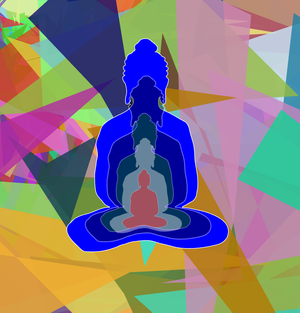 Fork of Fork of Fork of Fork of Fork of Buddha in colors -overlapping Buddha