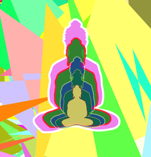 Fork of Fork of Fork of Fork of Fork of Fork of Buddha in colors -overlapping Buddha