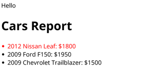 Cars Report