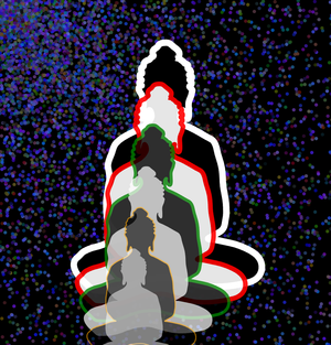 Fork of Fork of Fork of Fork of Fork of Buddha in colors -overlapping Buddha