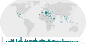 Missing Migrants on a Map and a Histogram